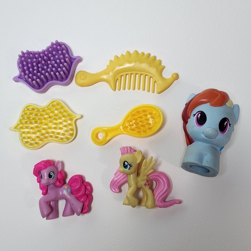 Hasbro My Little Pony Brushes Combs Pinkie Pie Fluttershy Dash Lot Horses Ponies